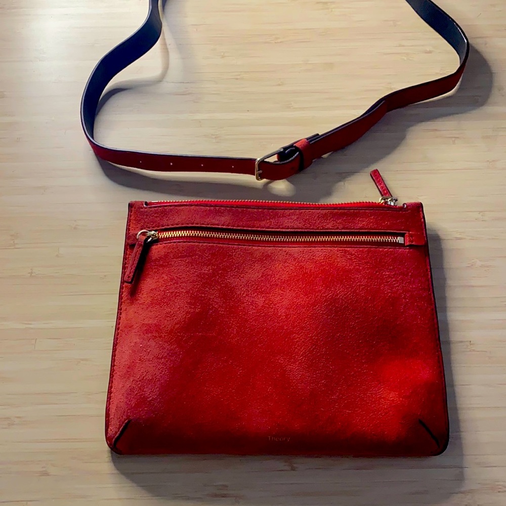 Theory Red Suede belt bag